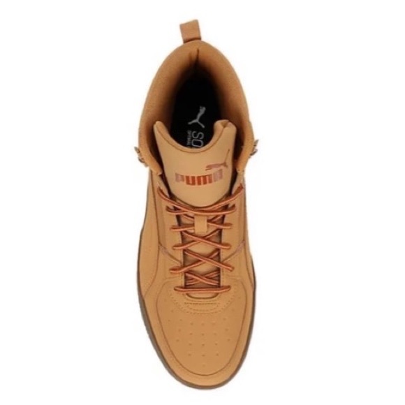 Puma Rebound Rugged SoftFoam+ Men's Wheat Warm Fleece Lined Sneaker Boots NIB - Picture 4 of 6